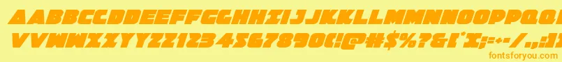 Jedisfital-fontti – oranssit fontit keltaisella taustalla