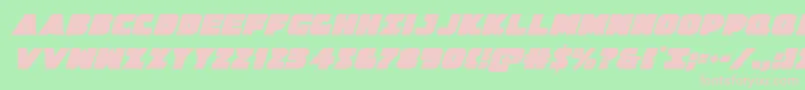 Jedisfital-fontti – vaaleanpunaiset fontit vihreällä taustalla