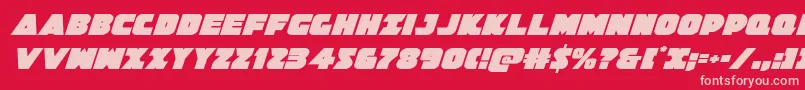 Шрифт Jedisfital – розовые шрифты на красном фоне
