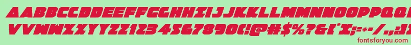 Jedisfital-fontti – punaiset fontit vihreällä taustalla