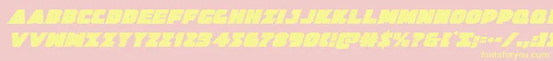 Jedisfital-fontti – keltaiset fontit vaaleanpunaisella taustalla