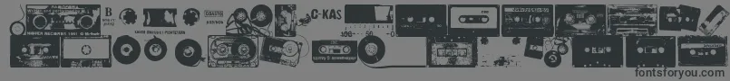 Police Ckas – polices noires sur fond gris