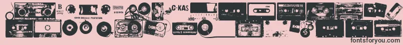 フォントCkas – ピンクの背景に黒い文字