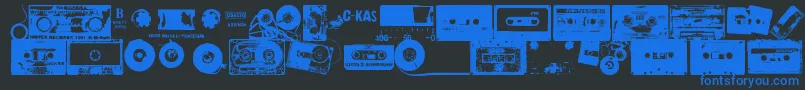 Шрифт Ckas – синие шрифты на чёрном фоне