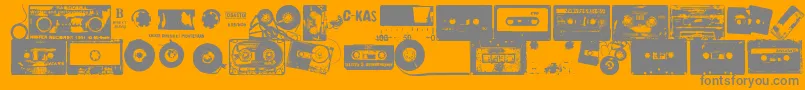 Ckas Font – Gray Fonts on Orange Background