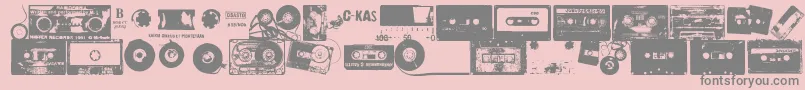 fuente Ckas – Fuentes Grises Sobre Fondo Rosa