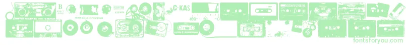 Fonte Ckas – fontes verdes em um fundo branco