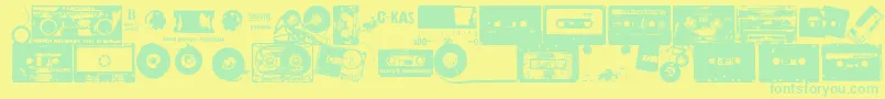 Ckas Font – Green Fonts on Yellow Background