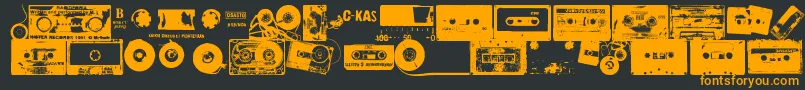 Ckas Font – Orange Fonts on Black Background