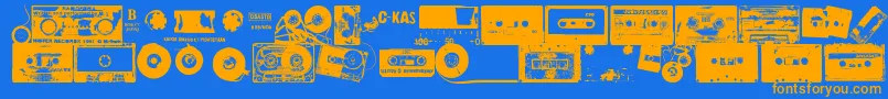 Ckas Font – Orange Fonts on Blue Background