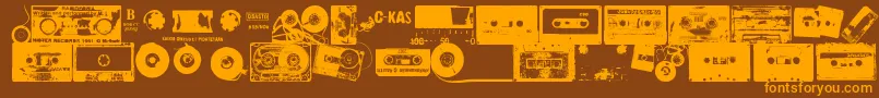 Ckas Font – Orange Fonts on Brown Background