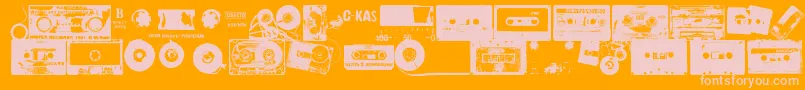 Ckas Font – Pink Fonts on Orange Background