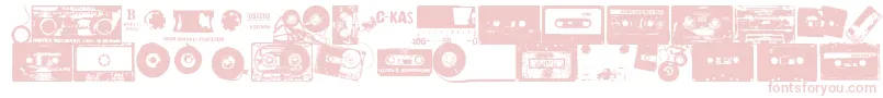 Ckas-Schriftart – Rosa Schriften auf weißem Hintergrund