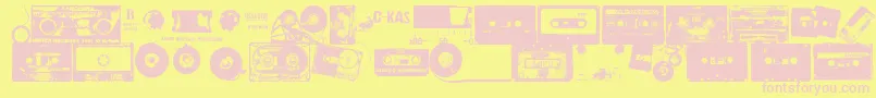 Шрифт Ckas – розовые шрифты на жёлтом фоне