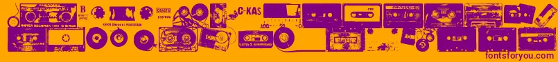 Ckas Font – Purple Fonts on Orange Background