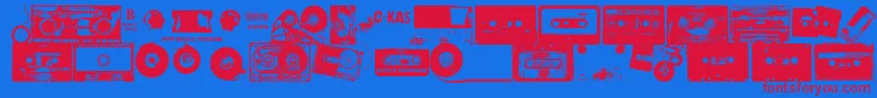 フォントCkas – 赤い文字の青い背景