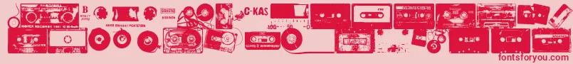 Ckas Font – Red Fonts on Pink Background