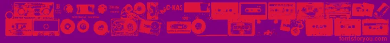 Ckas Font – Red Fonts on Purple Background