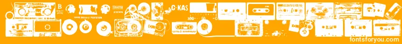 Ckas Font – White Fonts on Orange Background