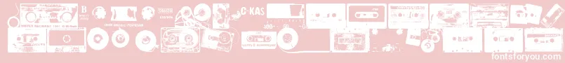Fonte Ckas – fontes brancas em um fundo rosa