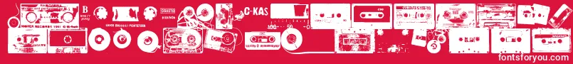 Ckas Font – White Fonts on Red Background