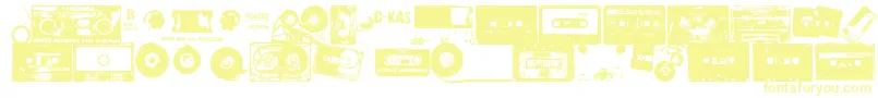 Ckas Font – Yellow Fonts on White Background