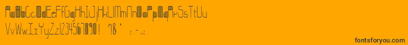 StripesBettyzhang-fontti – mustat fontit oranssilla taustalla