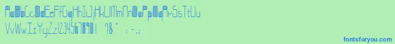 StripesBettyzhang Font – Blue Fonts on Green Background