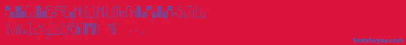 StripesBettyzhang Font – Blue Fonts on Red Background