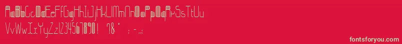 StripesBettyzhang-Schriftart – Grüne Schriften auf rotem Hintergrund