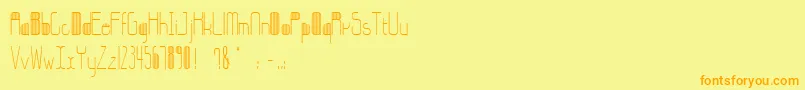 StripesBettyzhang Font – Orange Fonts on Yellow Background