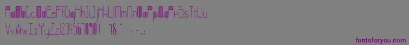 StripesBettyzhang-Schriftart – Violette Schriften auf grauem Hintergrund