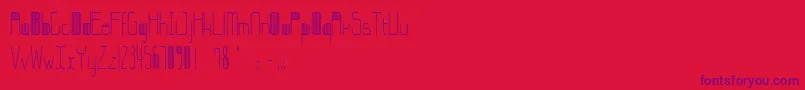 StripesBettyzhang Font – Purple Fonts on Red Background