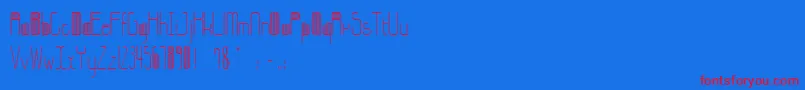 StripesBettyzhang Font – Red Fonts on Blue Background