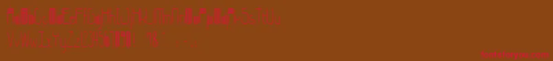 StripesBettyzhang Font – Red Fonts on Brown Background