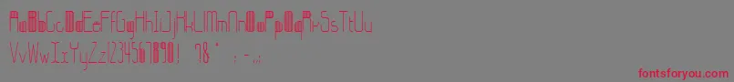 Weitere Informationen zur StripesBettyzhang-Schriftart StripesBettyzhang-Schriftart – Rote Schriften auf grauem Hintergrund