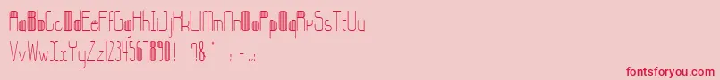 StripesBettyzhang Font – Red Fonts on Pink Background