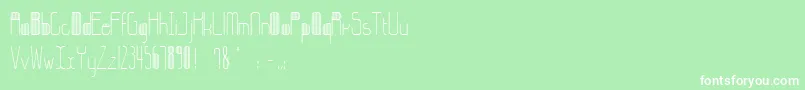 StripesBettyzhang-fontti – valkoiset fontit vihreällä taustalla