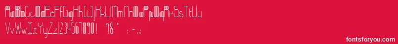 StripesBettyzhang-fontti – valkoiset fontit punaisella taustalla