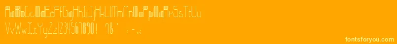 StripesBettyzhang Font – Yellow Fonts on Orange Background