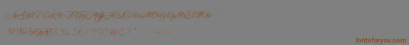 MademoiselleCamille-Schriftart – Braune Schriften auf grauem Hintergrund