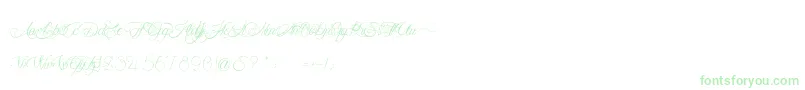 MademoiselleCamille Font – Green Fonts on White Background