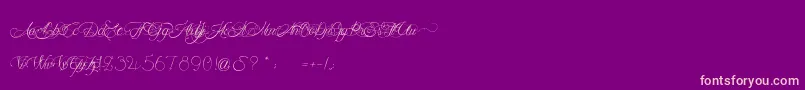 MademoiselleCamille Font – Pink Fonts on Purple Background