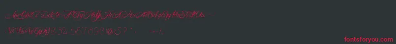 MademoiselleCamille-Schriftart – Rote Schriften auf schwarzem Hintergrund