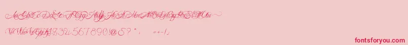 fuente MademoiselleCamille – Fuentes Rojas Sobre Fondo Rosa