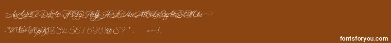 MademoiselleCamille Font – White Fonts on Brown Background