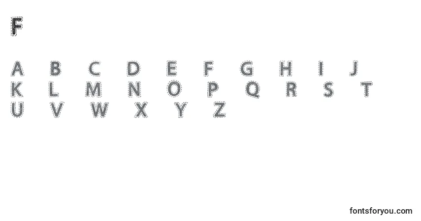 Czcionka Fabricslight – alfabet, cyfry, specjalne znaki