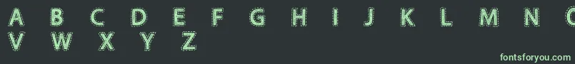 フォントFabricslight – 黒い背景に緑の文字