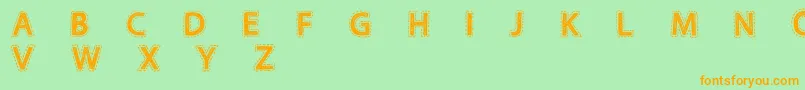 Fabricslight Font – Orange Fonts on Green Background