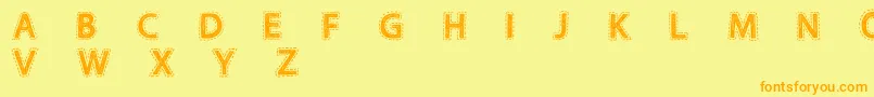 Fabricslight Font – Orange Fonts on Yellow Background